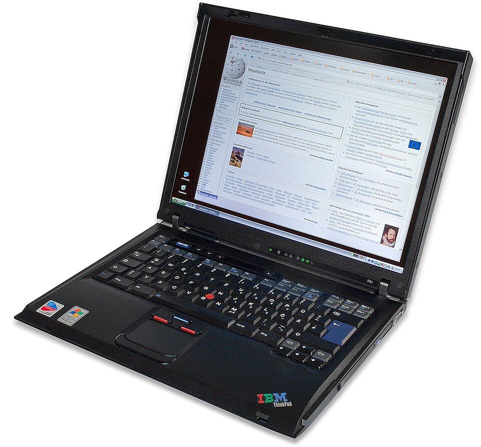 An open laptop